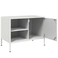 Miniatyrbilde 10 av 11: vidaXL TV-benk hvit 68x39x50,5 cm stål