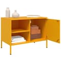 Miniatyrbilde 6 av 11: vidaXL TV-benker 2 stk sennepsgul 68x39x50,5 cm stål