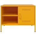 Miniatyrbilde 7 av 11: vidaXL TV-benker 2 stk sennepsgul 68x39x50,5 cm stål
