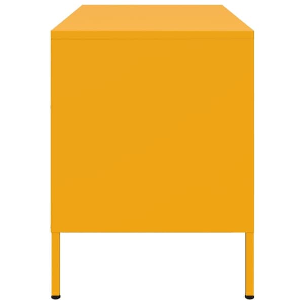 vidaXL TV-benker 2 stk sennepsgul 68x39x50,5 cm stål