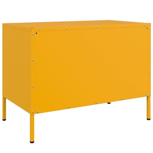 vidaXL TV-benker 2 stk sennepsgul 68x39x50,5 cm stål