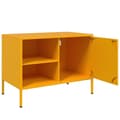 Miniatyrbilde 11 av 11: vidaXL TV-benker 2 stk sennepsgul 68x39x50,5 cm stål