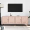 Miniatyrbild 4 av 11: vidaXL Tv-bänk 2 st rosa 68x39x50,5 cm stål