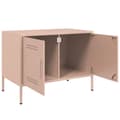Miniatyrbild 11 av 11: vidaXL Tv-bänk 2 st rosa 68x39x50,5 cm stål