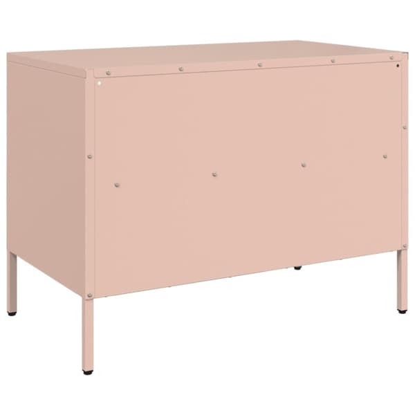 vidaXL TV-benker 2 stk rosa 68x39x50,5 cm stål