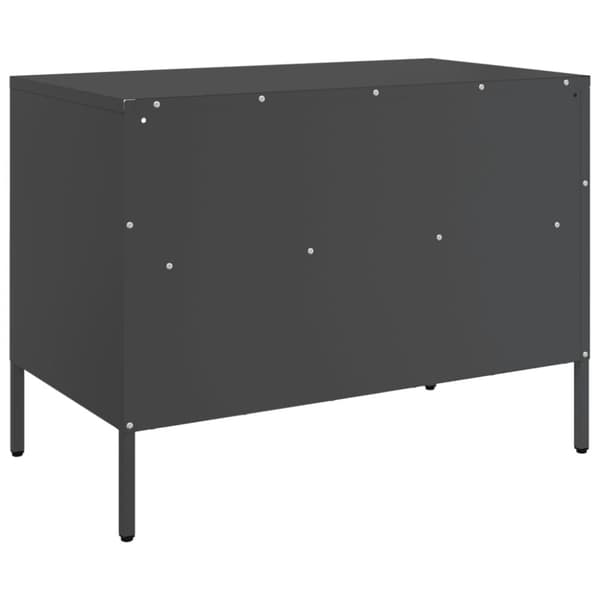 vidaXL TV-benk svart 68x39x50,5 cm stål