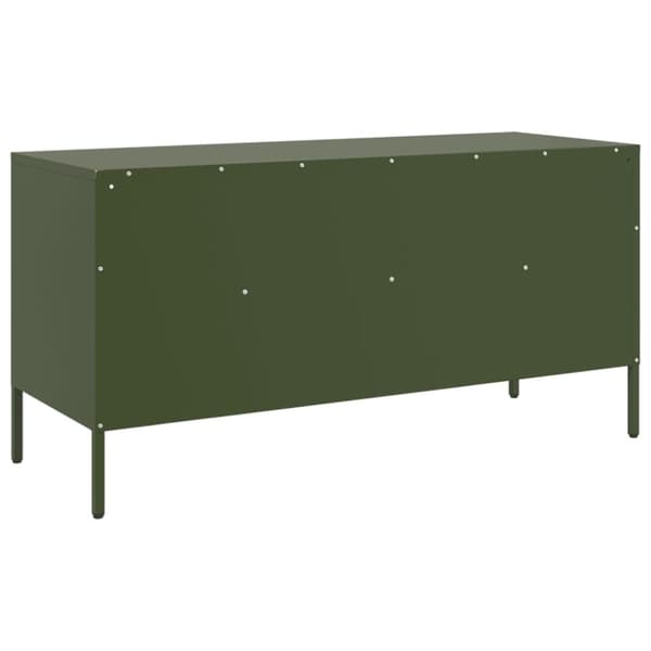 vidaXL TV-benk olivengrønn 100,5x39x50,5 cm stål