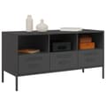 Miniatyrbilde 5 av 11: vidaXL TV-benk svart 100,5x39x50,5 cm stål