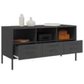 Miniatyrbilde 6 av 11: vidaXL TV-benk svart 100,5x39x50,5 cm stål