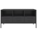 Miniatyrbilde 7 av 11: vidaXL TV-benk svart 100,5x39x50,5 cm stål