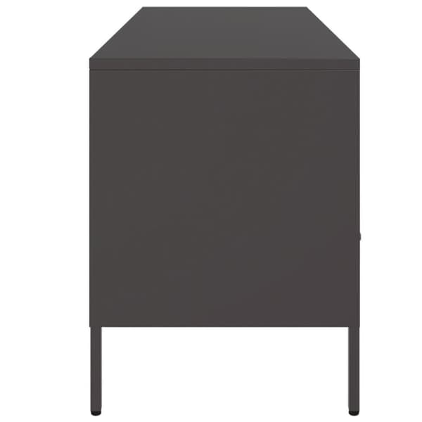 vidaXL TV-benk svart 100,5x39x50,5 cm stål