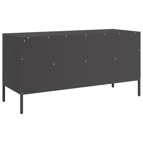 vidaXL TV-benk svart 100,5x39x50,5 cm stål