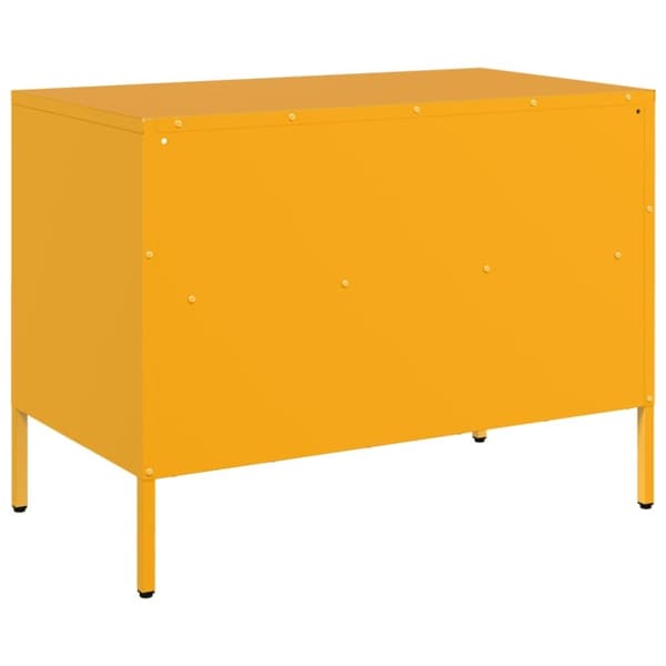 vidaXL tv-bord 68x39x50,5 cm stål sennepsgul