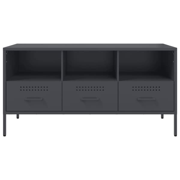 vidaXL TV-skåp antracit 100,5x39x50,5 cm stål