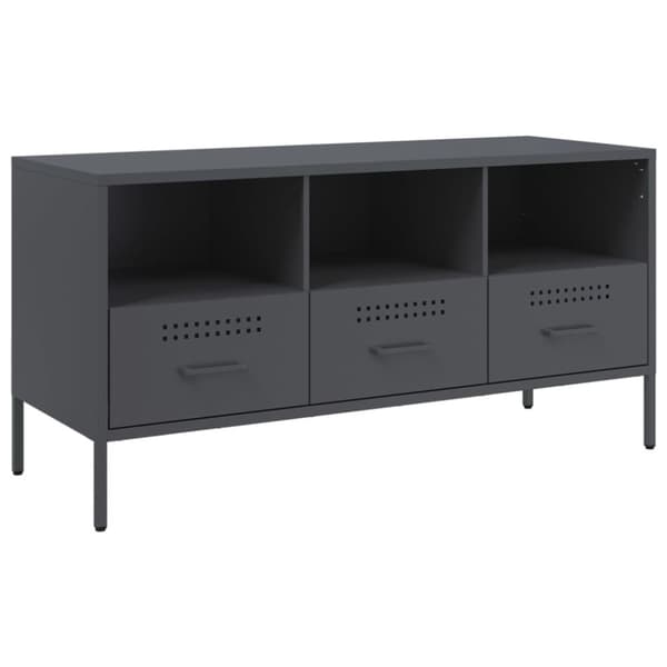 vidaXL TV-skåp antracit 100,5x39x50,5 cm stål