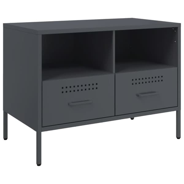 vidaXL TV-benker 2 stk antrasitt 68x39x50,5 cm stål