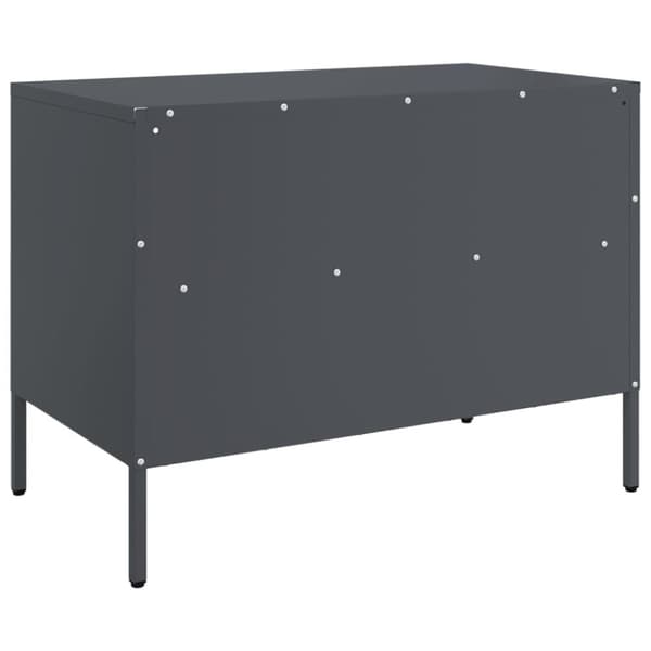 vidaXL TV-benker 2 stk antrasitt 68x39x50,5 cm stål