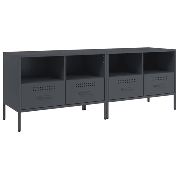 vidaXL TV-benker 2 stk antrasitt 68x39x50,5 cm stål