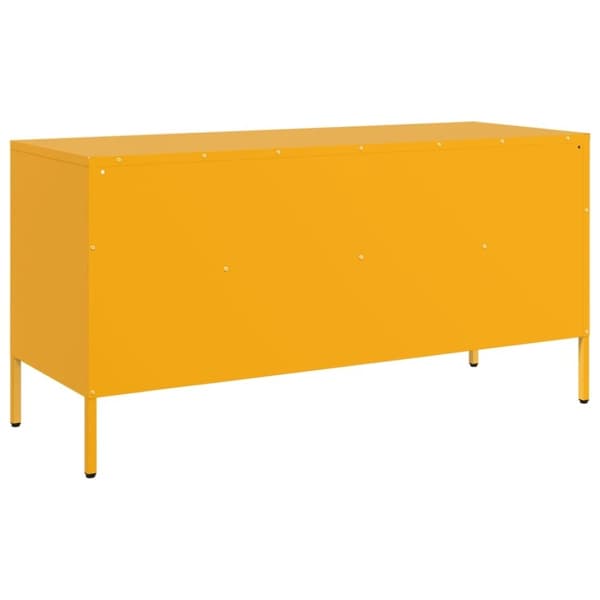 vidaXL tv-bord 100,5x39x50,5 cm stål sennepsgul