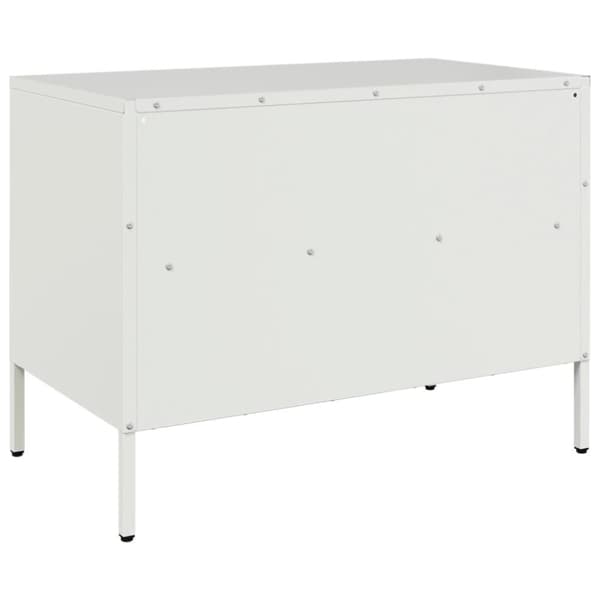 vidaXL Nattbord 2 stk hvit 68x39x50,5 cm stål