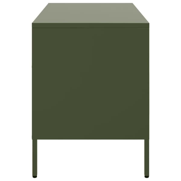 vidaXL TV-skåp 2 st olivgrön 68x39x50,5 cm stål