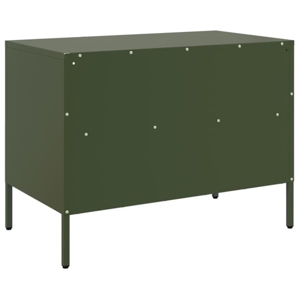vidaXL TV-skåp 2 st olivgrön 68x39x50,5 cm stål