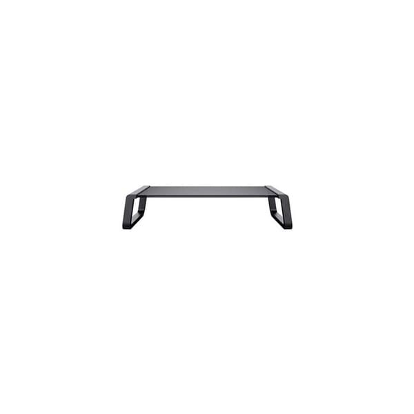 Trust Monta Monitorstativ, PC-skärmstöd i härdat glas 41x22x10cm, Ergonomisk Office Screen Riser - Svart Svart