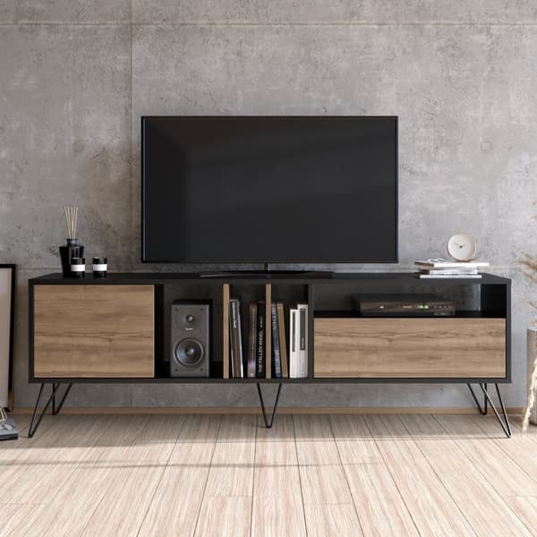 Chic Home Veijo TV-taso L180 cm, ruksea/musta
