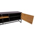 Pikkukuva 5 / 9: TV-taso AMSTERDAM 160x40xK50cm, melamiinilevyä, metallirunko, ruskea/musta