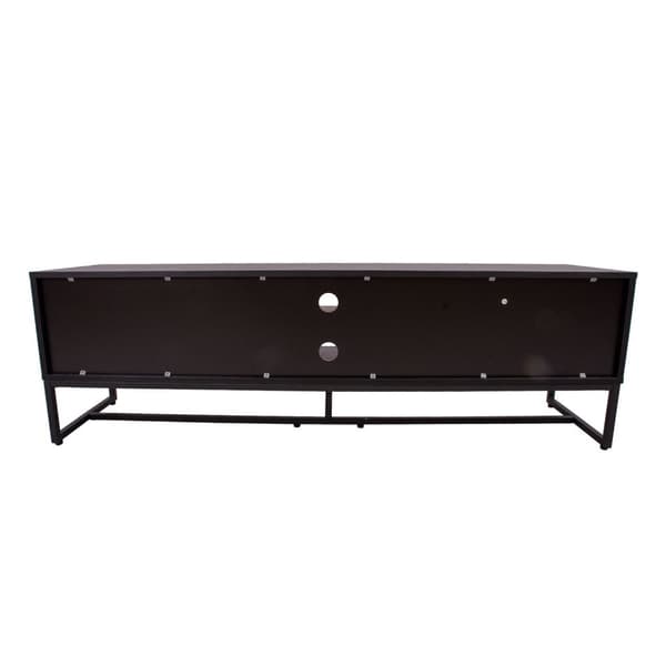 TV-taso AMSTERDAM 160x40xK50cm, melamiinilevyä, metallirunko, ruskea/musta