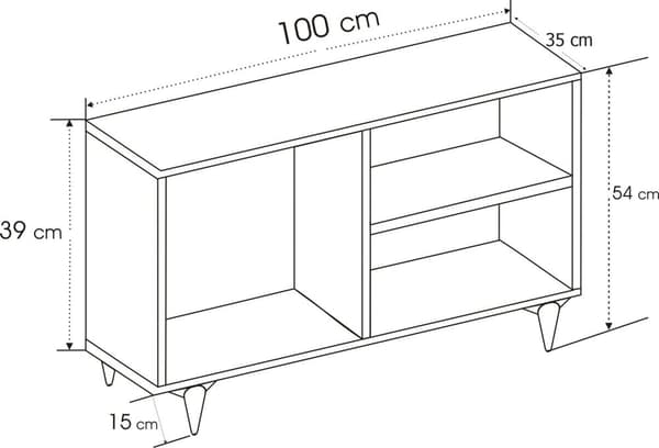 Chic Home Zinoa TV-taso 100 cm, ruskea