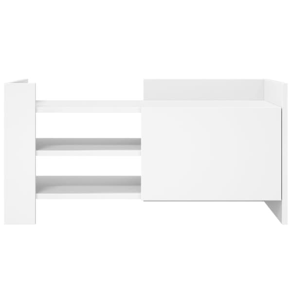 vidaXL TV-benk hvit 80x35x40 cm konstruert tre