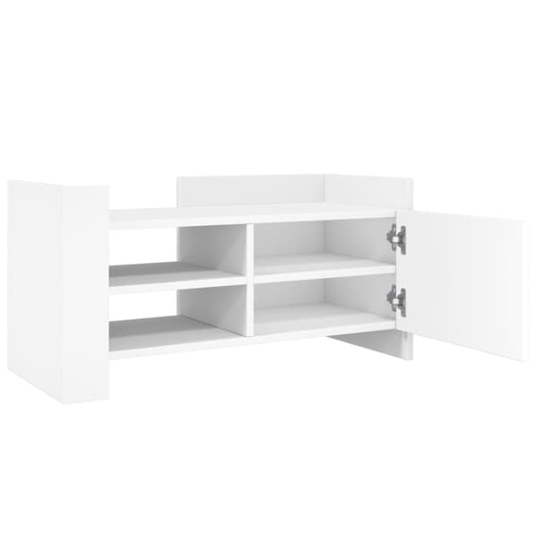 vidaXL TV-benk hvit 80x35x40 cm konstruert tre