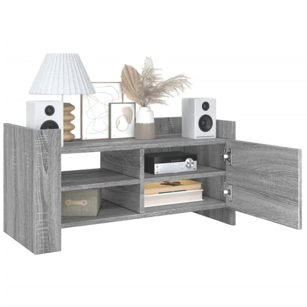 vidaXL TV-benk grå sonoma 80x35x40 cm konstruert tre