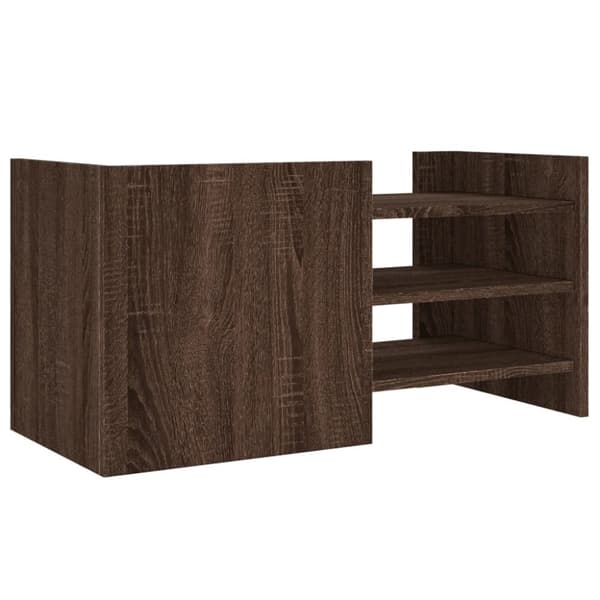 vidaXL tv-bord 80x35x40 cm konstrueret træ brun egetræsfarve