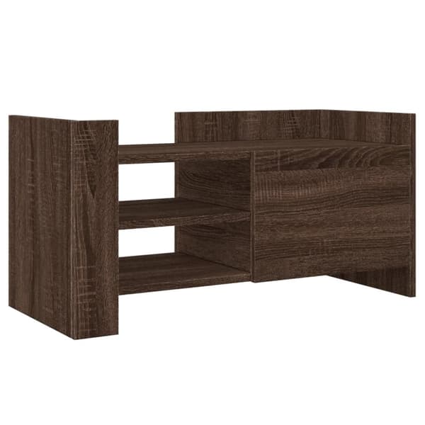 vidaXL tv-bord 80x35x40 cm konstrueret træ brun egetræsfarve