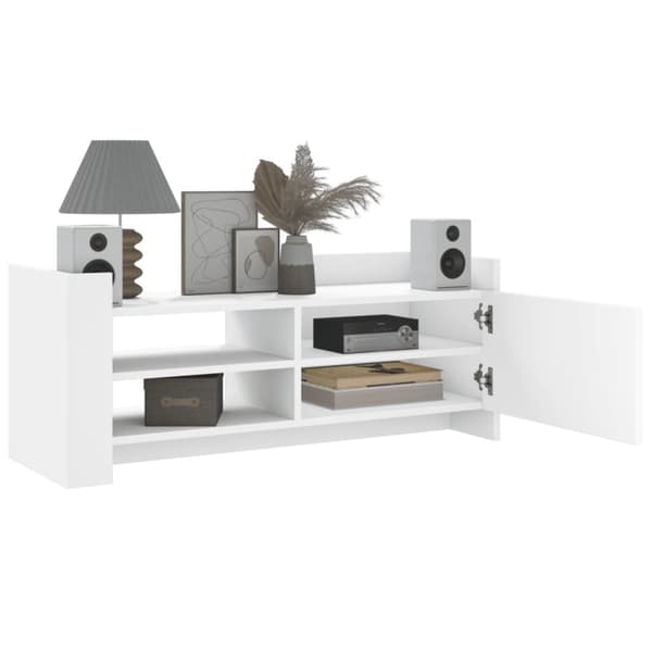 vidaXL TV-benk hvit 100x35x40 cm konstruert tre