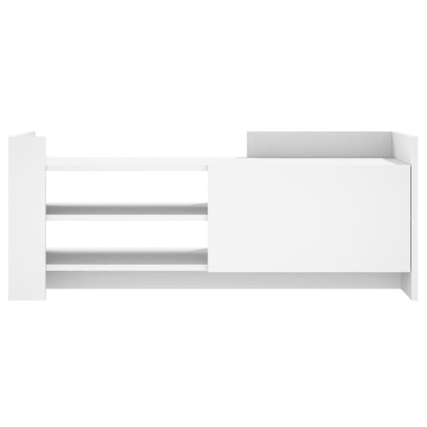 vidaXL TV-benk hvit 100x35x40 cm konstruert tre
