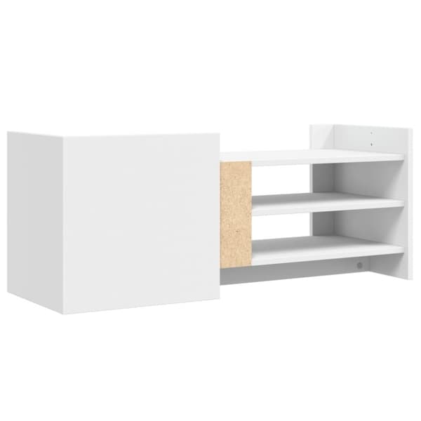 vidaXL TV-benk hvit 100x35x40 cm konstruert tre
