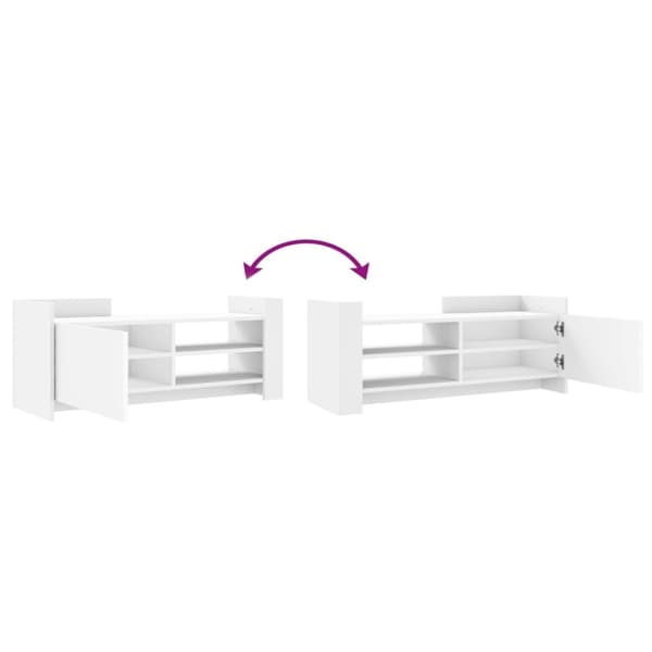 vidaXL TV-benk hvit 100x35x40 cm konstruert tre