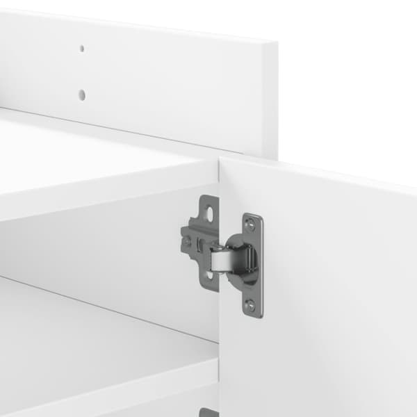 vidaXL TV-benk hvit 100x35x40 cm konstruert tre