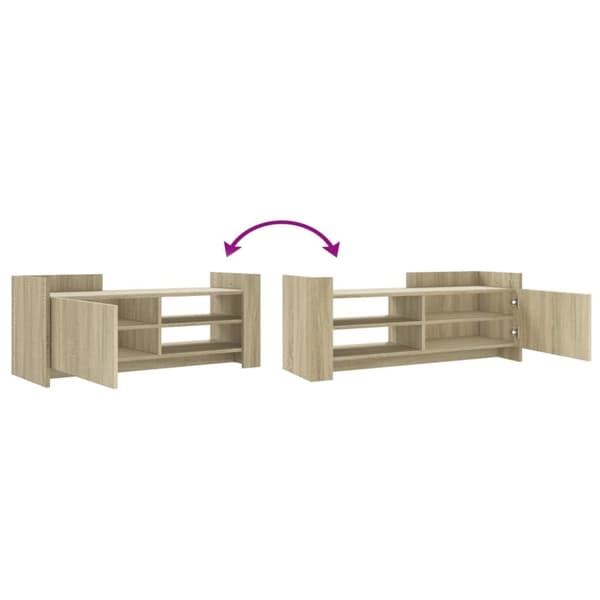 vidaXL TV-benk sonoma eik 100x35x40 cm konstruert tre