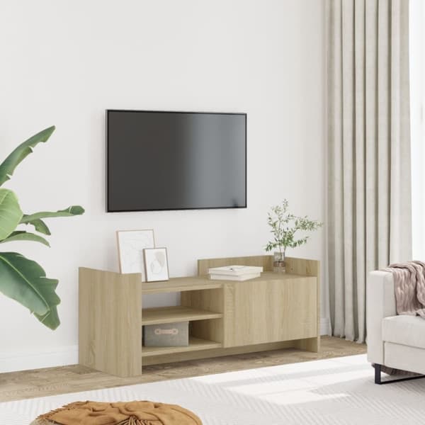 vidaXL TV-taso Sonoma-tammi 100x35x40 cm tekninen puu
