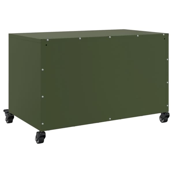 vidaXL TV-benk olivengrønn 68x39x43,5 cm stål