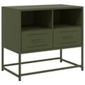Miniatyrbilde 3 av 11: vidaXL TV-benk olivengrønn 68x39x60,5 cm stål