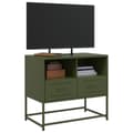 Miniatyrbilde 6 av 11: vidaXL TV-benk olivengrønn 68x39x60,5 cm stål