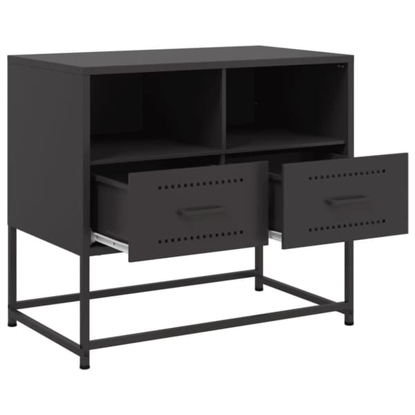 vidaXL TV-skåp svart 68x39x60,5 cm stål
