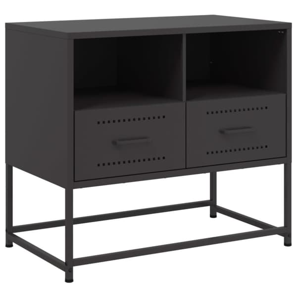 vidaXL TV-skåp svart 68x39x60,5 cm stål