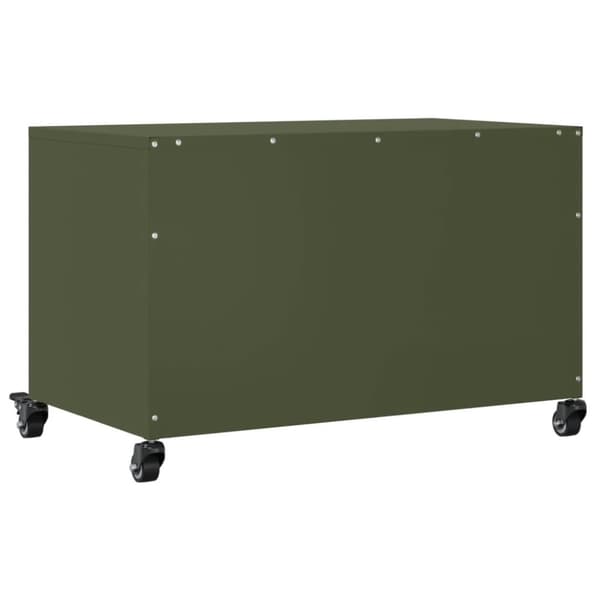 vidaXL tv-bord 68x39x43,5 cm stål olivengrøn