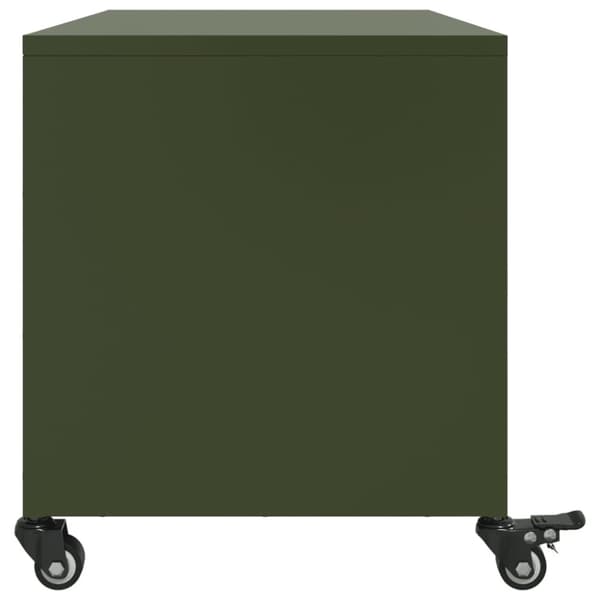 vidaXL tv-bord 68x39x43,5 cm stål olivengrøn